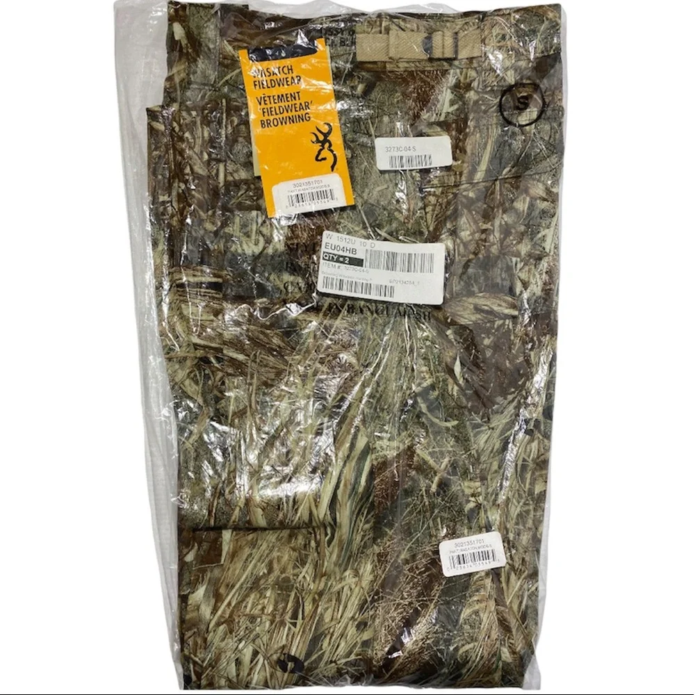 Camouflage Camo Pants Browning Outdoor Clothing Hunting Gear & Size Mens S